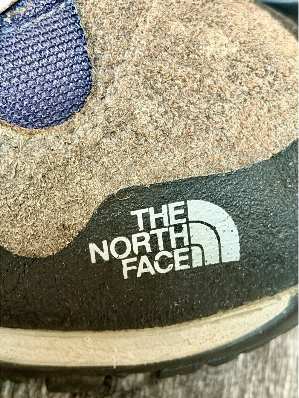 The North Face Suede & Mesh Hiking Shoes - Gray/Black/White - Vibram Sole 8.5